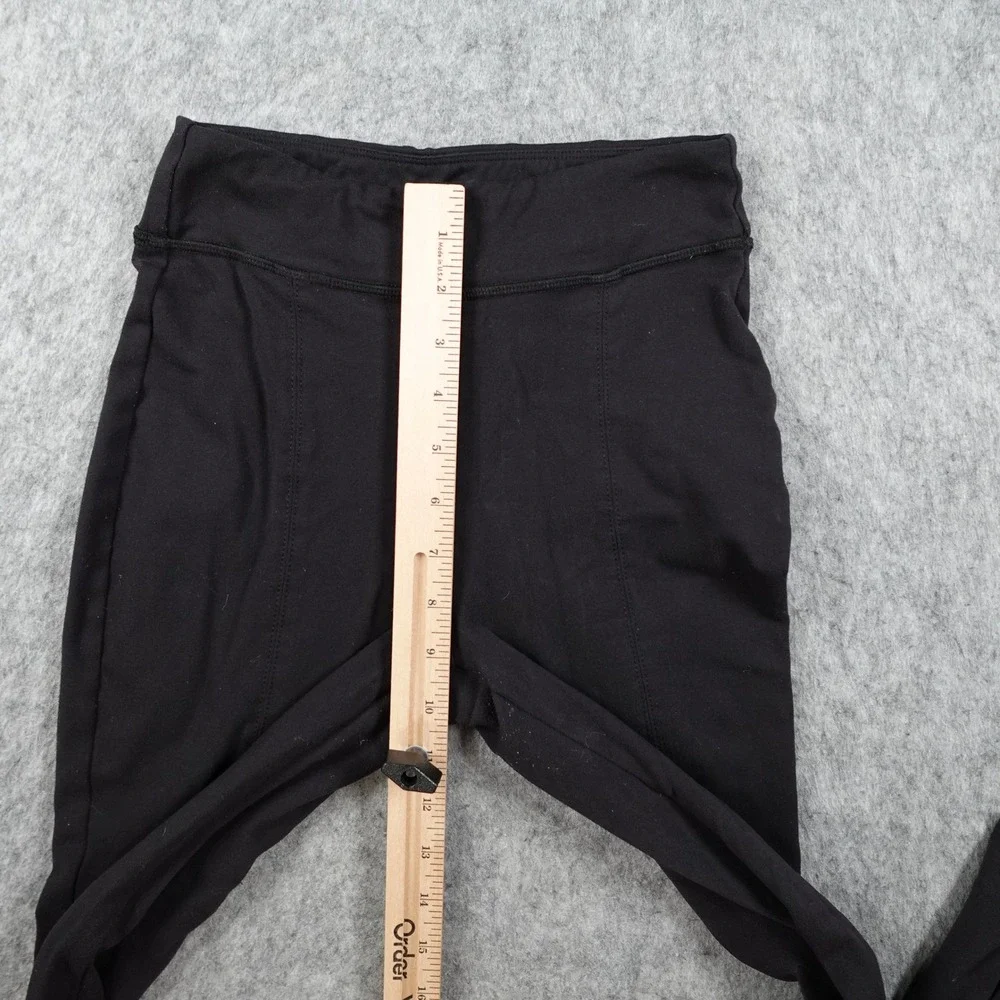Alo Yoga Pants Women XXS Black Split Hem Flare High Waisted Active Leggings